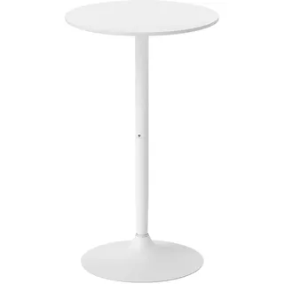 Homcom Bartisch, Mdf, Stahl, Weiß , Kunststoff , 60x102x60 cm , Esszimmer, Barmöbel, Bartische