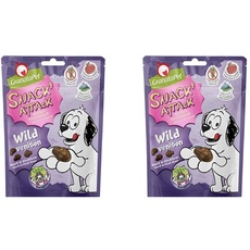 GranataPet Snack' Attack Wild, 100 g, Hundeleckerli ohne Getreide & ohne Zuckerzusätze, Leckerchen für Hunde, weicher Hundesnack (Packung mit 2)