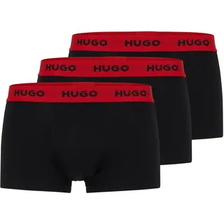 HUGO Herren Trunk Triplet Pack Boxershorts, Black2, M EU