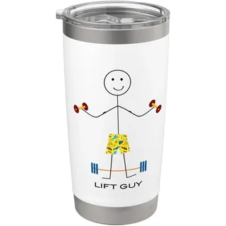 Lustiger Herren-Gewichtheber Guy Boy Gewichtheber Doppelwandiger Edelstahl-Thermobecher