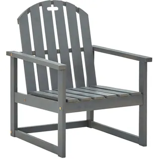 vidaXL Garten-Armlehnstühle 2 Stk. Grau Massivholz Akazie - Grau