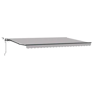 vidaXL Markisenstoff mit Hellgrau 500 x 300 cm Polyester - Hellgrau