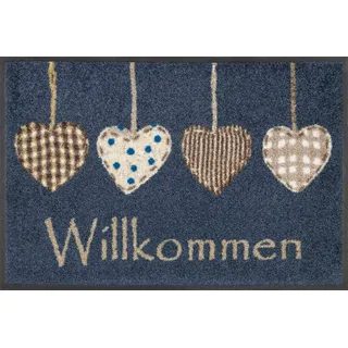 Wash+Dry Cottage Hearts 40 x 60 cm Polyamid Blau