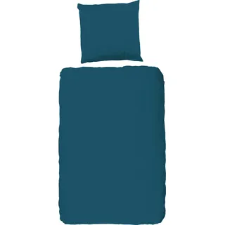 PURE luxury collection Pure uni petrol B/L: 135x200 cm - türkis - BL 135x200 cm