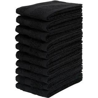 my home Waschlappen »Vanessa, als Set und Serie erhältlich, 10 Seiftücher, 30x30cm« Handtücher mit Bordüre, 100% Baumwolle, einfarbig, weich