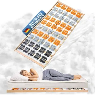 Coemo Tellerlattenrost CubiFlex 100 x 200 cm 7-Zonen starr Tellerrahmen zur Selbstmontage