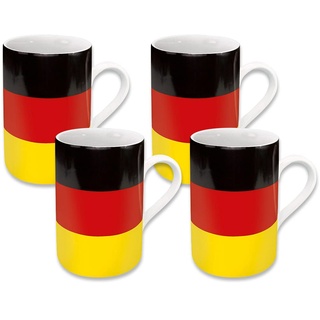 Könitz Flags Germany Espressotassen 4er Set Ceramic