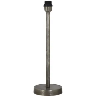 Tischlampe Rund Roh Antik Nickel Tischleuchte Höhe 50cm