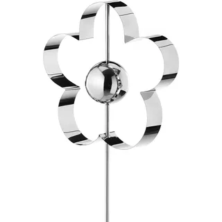 locker Gartenstecker »FLOWER«, silberfarben