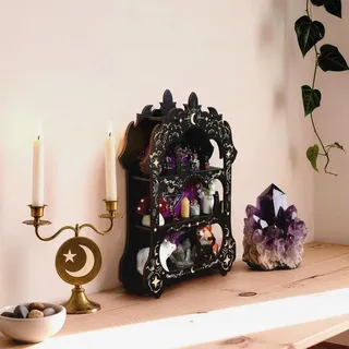 Regal Wand, Esoterisches Wandregal Zimmer Deko Aesthetic, Lila Schreibtischregal, Kleines Regal Holz Wandregal Hängeregal Schweberegal, Schlafzimmer Wanddeko Wohnzimmer Hexenhafte Geschenke - Lila