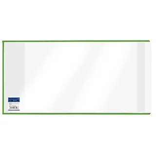 VELOFLEX - Buchhülle 280 x 540 mm PP glasklar 10 Stück | Mit Lasche, transparenter Tasche und Gewebeband mit genähter Kante, aus robuster PP-Folie