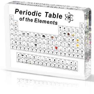 Jeebel Periodensystem der Echten Elementen, Periodensystem aus Acryl mit 83 echten Elementproben, Periodic Table zum Lehrwerkzeug Basteln kreativ Geschenk für Schüler Lehrer Kinder