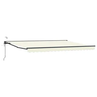Elektrische ausziehbare Markise Creme und Anthrazit 5 x 3,5 m - Creme