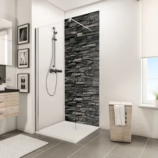 Schulte »ExpressPlus DecoDesign«, Duschrückwand Dekor Verbl. Anthrazit 255 cm,