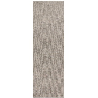 HANSE HOME BT Carpet Nature Läufer In- und Outdoor – Schlingen Küchenläufer rutschfest Flachgewebe Kurzflor Woll-Optik Fineloop Küchenteppich für Flur, Garten, Terrasse, Badezimmer – Grau Mehrfarbig, 80x250cm