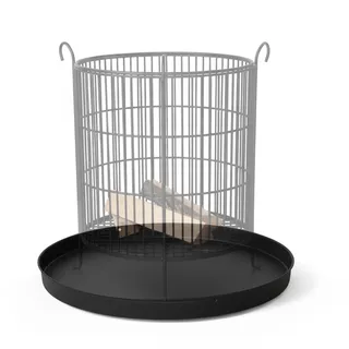 Relaxdays Bodenplatte Feuerkorb Stahl Ø 50 cm schwarz