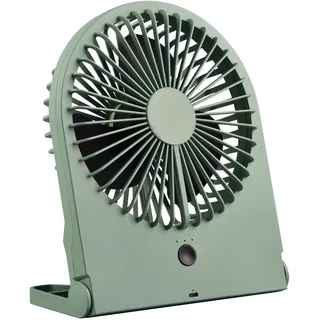 RL LIVE YOUR LIGHT Reality Leuchten Tisch Ventilator Breezy R044-49, Kunststoff Pistaziengrün, 2 Watt, Akku Betrieb, USB-C, 3 Stufen