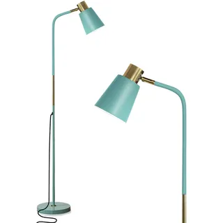 LALISU Stehlampe Modern Leselampe mit Metall Lampenschirm, Grün | Industriell-Rustikale Bauernhaus Optik,E27 Fassung für Warmweiß-LED,ideal für Wohnzimmer,Schlafzimmer und Büro