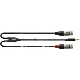 Cordial Audio Adapterkabel 3,5mm Klinken-Stecker - 2x XLR-Buchse 3,00m (CFY WFF)
