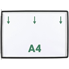 Bild 20 tarifold Sichttafeln mit 5 Aufsteckreitern DIN A4 quer schwarz, Öffnung oben