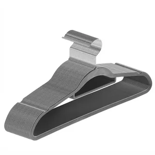 Juskys Kleiderbügel Samt - Grau