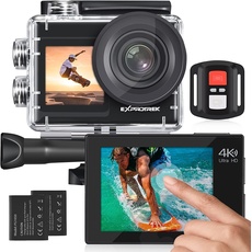 Bild Action Cam 4K Unterwasserkamera Wasserdicht 40M Ultra HD 20MP Kamera 170 ° Ultra-Weitwinkel WiFi Camcorder EIS Stabilisierung mit Dual 1350 mAh Akku