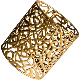 Osasy lampenschirm klein Vintage Metall Lampenschirm, Boho Rattan Design, 15 cm Höhe, Gold, für Tischlampe oder Pendelleuchte