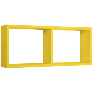 RECHTECKIGES WANDREGAL MIT 2 FÄCHERN FARBE GELB MOD. MORGANA