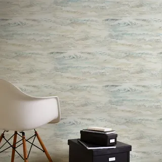 A.S. Création Vliestapete Wellenmotiv Beige-Blau FSC®