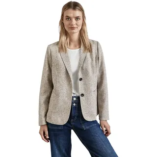 STREET ONE Damen A212328 Blazer Im Melange-Look, Schwarz, 42 EU