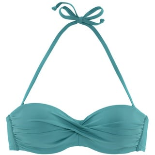 S.Oliver Bandeau-Bikini-Top Damen türkis Gr.38 Cup D