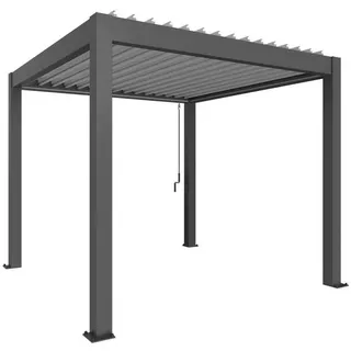 Biohort Pavillon , Metall , quadratisch , 312x264x312 cm , rostfrei, UV-beständig, wetterfest , Sonnenschutz, Pavillons