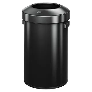 EKO - Urban Abfalleimer 60 Liter - Stainless Steel   - Schwarz - Schwarz