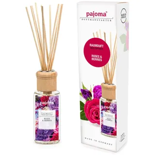 Pajoma pajoma® Raumduft 100 ml) inkl. Duftstäbchen, Roses & Berries) 0,1 l Flüssigkeit