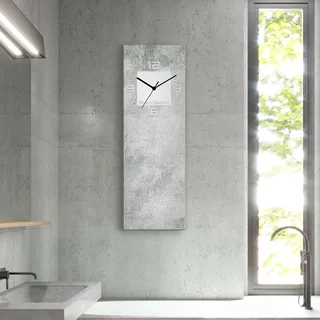 Bruno Banani Wanduhr »Beton auf Glas« analog, 20 cm, grau