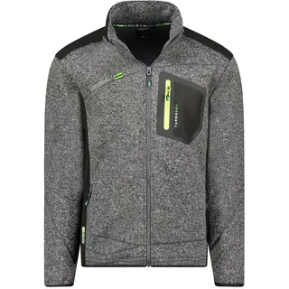 Geographical Norway Urvalama Herren-Fleece, dünn, warm, mit Reißverschluss, für Herbst, Winter, Frühling, warm, langärmlig, weicher Pelz, Komfort, Outdoor (Schwarz, XXL), Schwarz, XXL