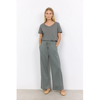 Jogger Pants SOYACONCEPT "SC-BANU 33", Damen, Gr. M (38), N-Gr, misty, Sweatware, Obermaterial: 48% Modal, 48% Polyester, 4% Elasthan, unifarben, gerade knöchellang, Hosen Jogger Pants, mit geradem Bein