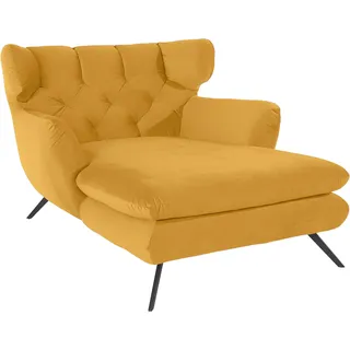 Candy Loveseat Beatrice Samt 126 x 95 x 160 cm Gelb