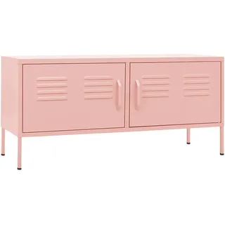 vidaXL TV-Schrank Rosa 105x35x50 cm Stahl