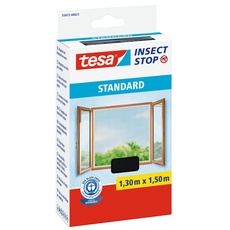 Bild Insect Stop Standard für Fenster - Insektenschutz zuschneidbar - Mückenschutz ohne Bohren - 1 x Fliegen Netz anthrazit - 130 cm x 150 cm