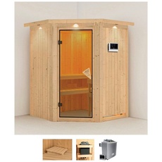 Bild von Sauna »Liva«, (Set), 9 KW-Ofen mit externer Steuerung beige