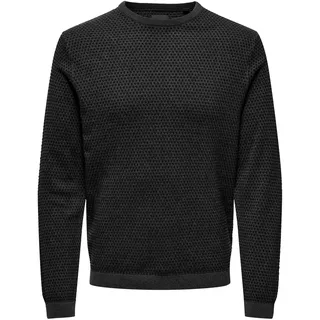 ONLY & SONS Herren Lässiger Pullover Feinstrick Design Longsleeve Sweater Gepunktet ONSTAPA