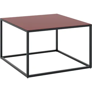 Couchtisch "Reno", graphit schwarz, glas bordeauxrot glanz, graphit schwarz, glas bordeauxrot glanz, B:80cm H:50cm T:80cm, SET ONE BY MUSTERRING, Tische, Couchtisch, Maße (BxHxT in cm) 80 x 50 x 80