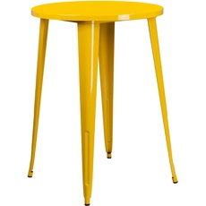 Flash Furniture Philip Stehtisch für drinnen und draußen, 76,2 cm, rund, Gelb