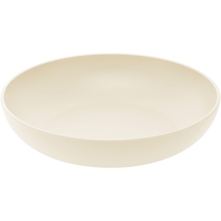 Magu Natur-Design Obstschale Beige Ø 26 cm aus einem Polymer aus natürlichen Materialien Servierschüssel Salatschüssel Obstschüssel