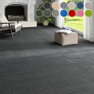 MY HOME Teppichboden »Zephyra, Schlinge, Made in Netherlands« rechteckig 8 mm Höhe Uni Farben, Breite 400 cm, strapazierfähig, Wohnzimmer, Schlafzimmer, grau