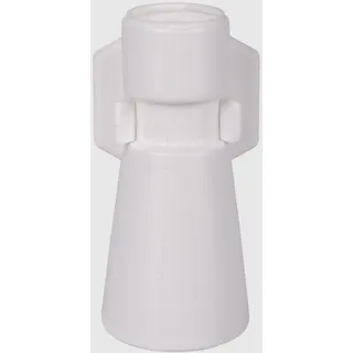 La Briantina Amphore Blumentopf mit Selbstklebender Halterung für Grabschmuck, klein, aus weißem Kunststoff, 8,5 x 4 cm