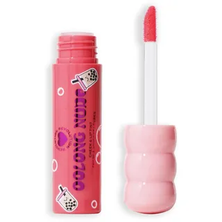 Revolution Beauty I Heart Revolution Bubble Tea Milchiges Rouge + Lippenfarbe, feuchtigkeitsspendende All-in-One-Gesichtsfarbe mit Matcha-Grüntee, Oolong Nude