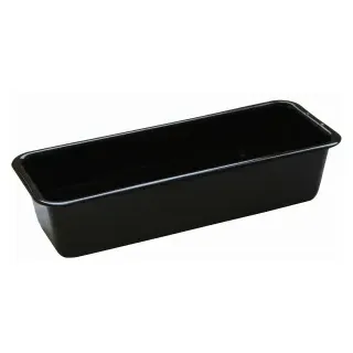 WALTER Premium Brotbackform, emailliert, Antihaft-beschichtete Backform mit kratzfestem Boden, schwarz, Maße: 350 x 120 x 85 mm, Fassungsvermögen: 3 l