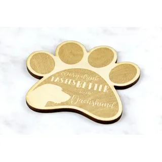Dachshund Rauhhaar, Dackel, Teckel I - Tasse Untersetzer, graviert Untersetzer mit Hund, Geschenk für Hundeliebhaber von Art-Dog Marke